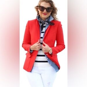 J.Crew Red Parke Schoolboy Blazer | Classic Tailored Jacket